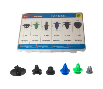 Крепежни елементи и щипки за OPEL кутия 300 броя за OPEL CORSA E (X15) товарен от 2014