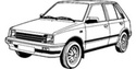 Метални кори под двигател за DAIHATSU CHARADE II (G11, G30) от 1983 до 1987